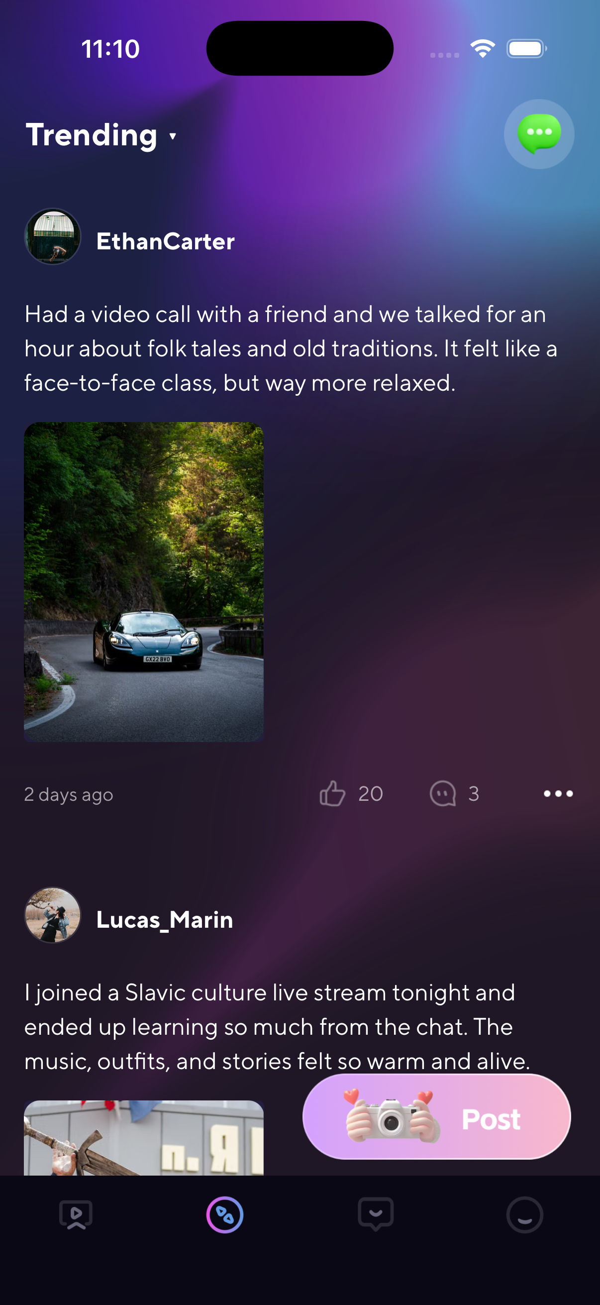 OKLiv community feed
